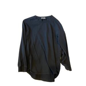 Kliegou Cotton Black Long Sleeve T-Shirt Mens L